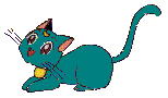 a sea green moon cat